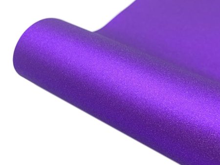 30 x 50cm Glitter Adhesive Craft Permanent Vinyl Film For Cup Wall Glass Decor(Purple) Sale