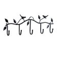 Wrought Iron Birds Pattern Decorated Simple Clothes Hooks(Black) Online now