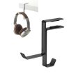 Headphone Stand Desktop Headset Hook Metal Bag Hanger, Color:Black For Sale