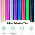 30 x 50cm Glitter Adhesive Craft Permanent Vinyl Film For Cup Wall Glass Decor(Rose Red) Online