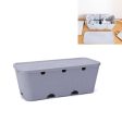 Desktop Socket Power Data Cable Finishing Set Storage Box(Gray) Hot on Sale