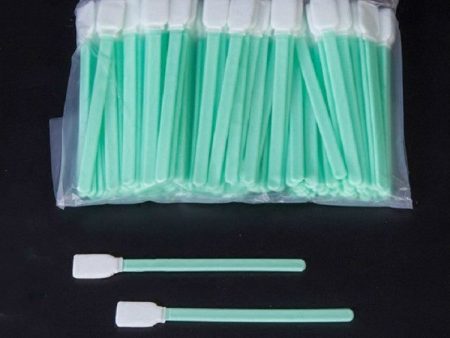 100 Sticks Inkjet Sponge Flat Head Cleaning Wipe Industrial Rod, Size:13cm(5 inch Clean Cloth Head) Online Sale