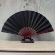 10 inch Pure Color Blank Silk Cloth Folding Fan Chinese Style Calligraphy Painting Fan(Black) For Discount