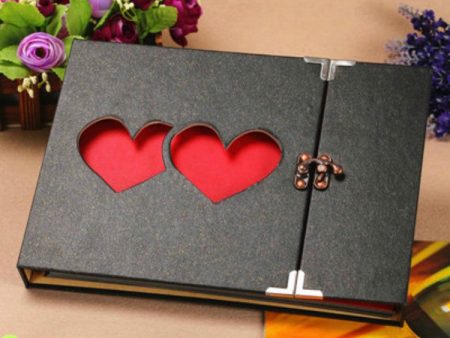 10 inch Hollow Ring Album Couple Models Creative Photo Album(Double Heart (Inner Ring)) Online Sale