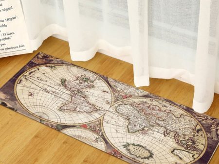 World Map Carpets Rug Bedroom Kids Baby Play Crawling Mat Memory Foam Area Rugs Carpet, Size:60x90cm(Vintage Map) Online Sale