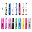 Portable Mini Aluminum Refillable Perfume Bottle Spray Empty Cosmetic Containers Atomizer, Capacity:5ml(Pink) Cheap