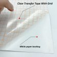 30cm x 500cm Self Adhesive Clear Lattice PVC Vinyl Positioning Transfer Film(Black) Online Hot Sale