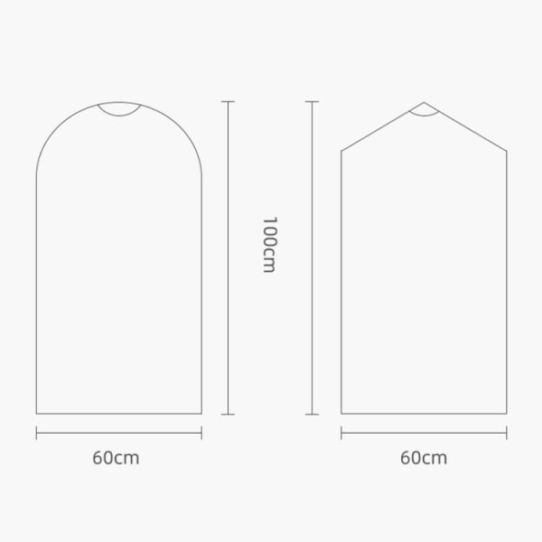 100 PCS Disposable Transparent Clothes Dust Bag Dust Cover, Size:60x110cm, Thickness:PP 4 Wires Supply