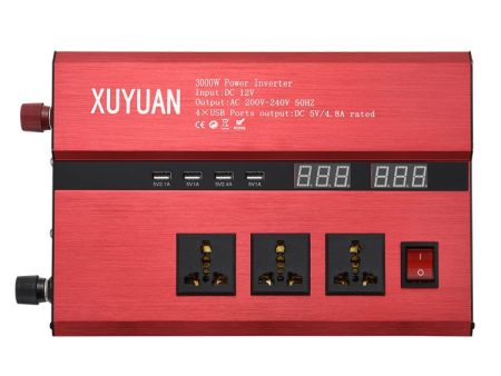 XUYUAN 3000W Car Inverter USB Display Charging Converter, Specification: 12V to 220V Cheap