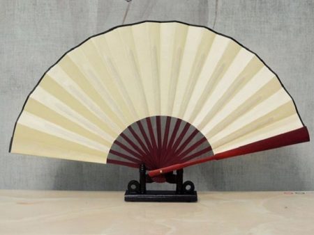 10 inch Pure Color Blank Silk Cloth Folding Fan Chinese Style Calligraphy Painting Fan(Beige) Hot on Sale