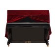 Gold Velvet Instrument Dust Cover Piano Full Cover, Size:150x60x110cm(Red) Fashion