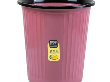 Xinermei Kitchen Living Room Bathroom Household Plastic Trash Can, Size:L 28x26x19cm(Dark Red) For Sale