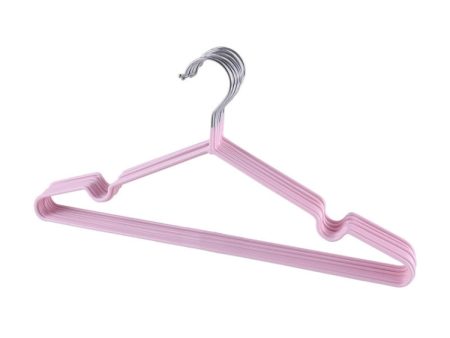 10pcs Household Stainless Steel PVC Coating Anti-skid Traceless Clothes Drying Rack (Pink) Hot on Sale