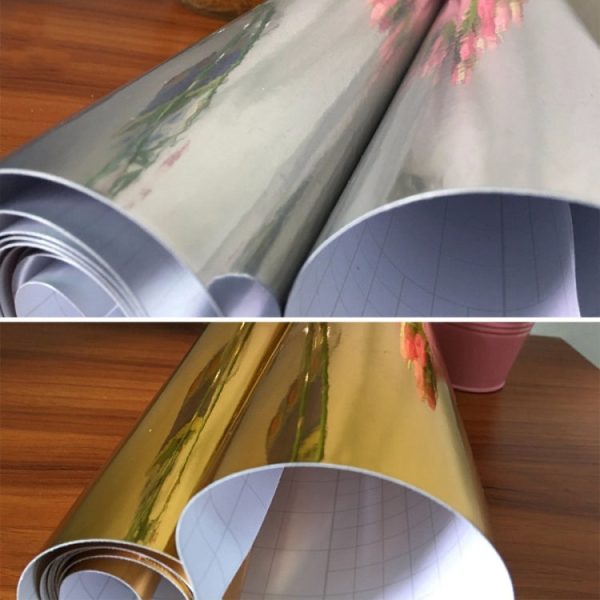 30cm x 150cm Glossy Metal Self Adhesive Vinyl Film DIY Cup Sticker Car Sticker, Color: Silver Discount