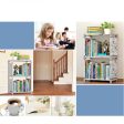 Plastic Steel Tube Multifunctional Combination Holder Student Books Shelf Floor Storage Rack(Lotus Flower) Supply