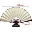 10 inch Pure Color Blank Silk Cloth Folding Fan Chinese Style Calligraphy Painting Fan(Yellow) Online now