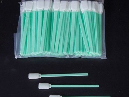 100 Sticks Inkjet Sponge Flat Head Cleaning Wipe Industrial Rod, Size:13cm(5 inch Small Wide Sponge Head) For Sale