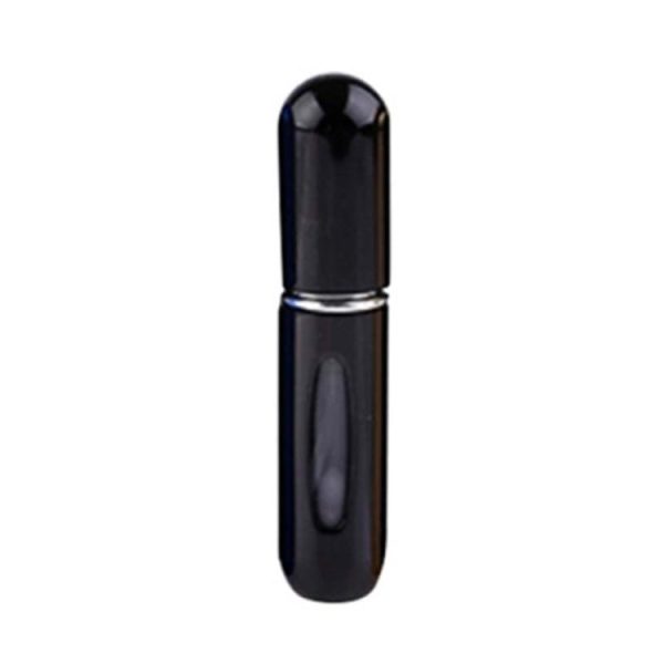 Portable Mini Aluminum Refillable Perfume Bottle Spray Empty Cosmetic Containers Atomizer, Capacity:5ml(Black) Supply